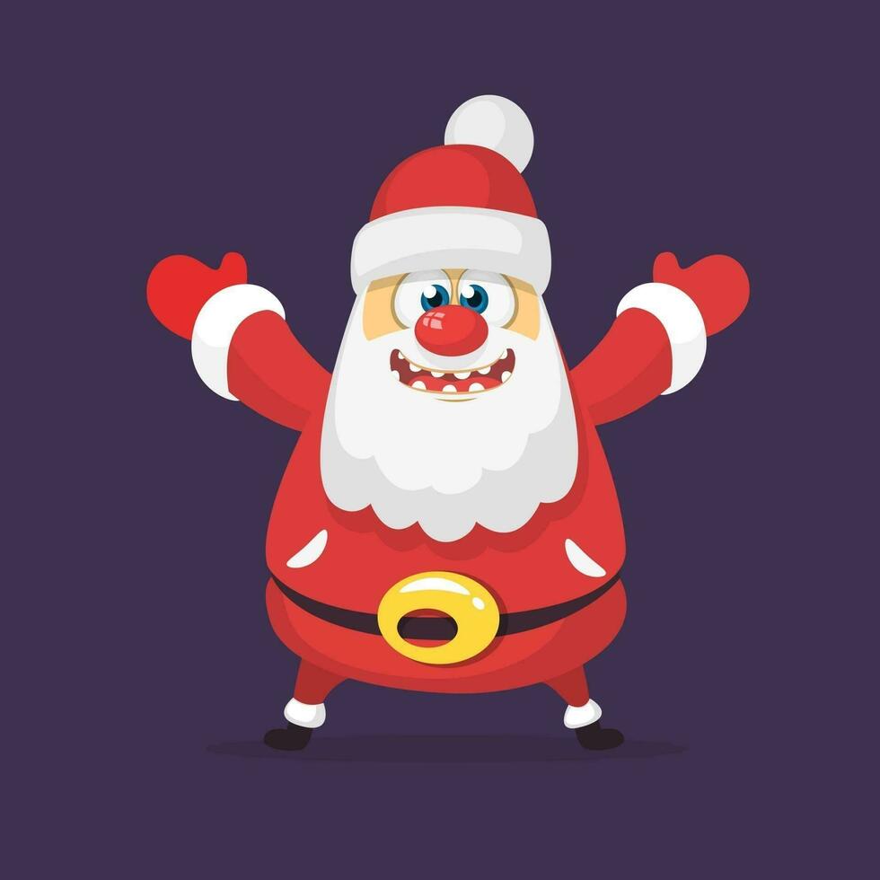 Cartoon Santa Claus Christmas character illustration vector