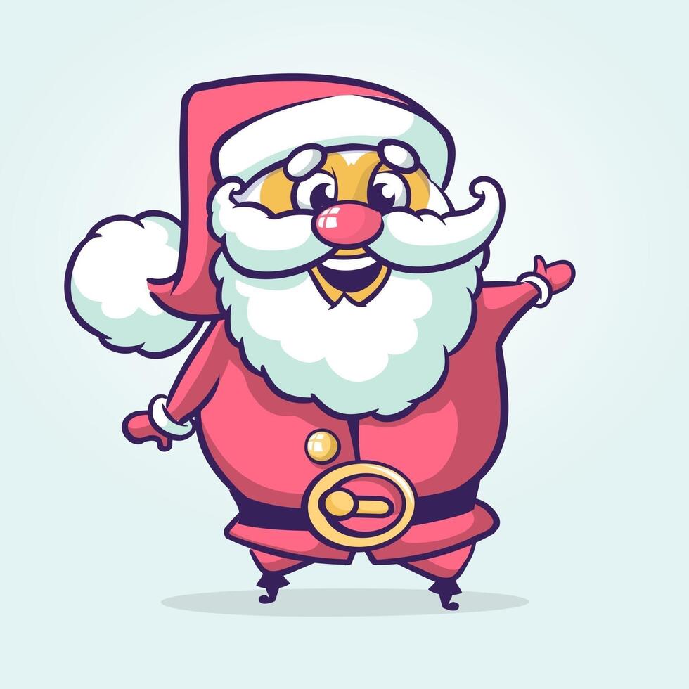 Cartoon Santa Claus with a big smile vector