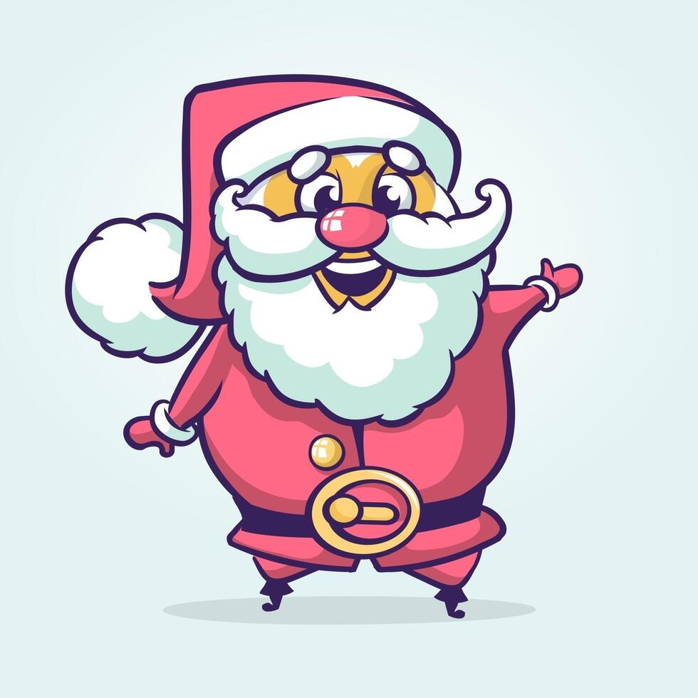 dibujos animados Papa Noel claus Navidad personaje ilustración vector