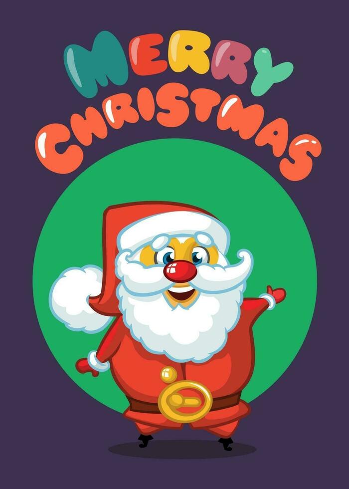 Cartoon Santa Claus Christmas character illustration vector