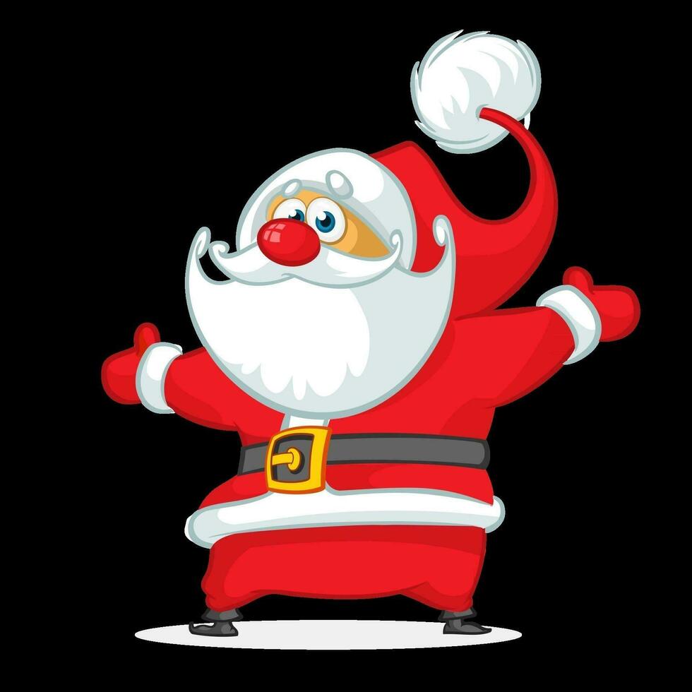 Cartoon funny Santa Claus character christmas vector illustration