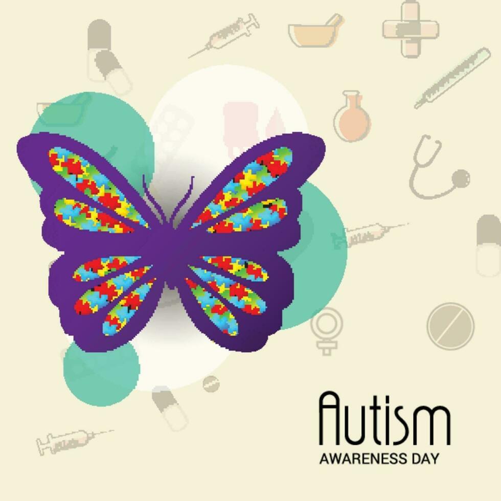 Autism Day Background. vector