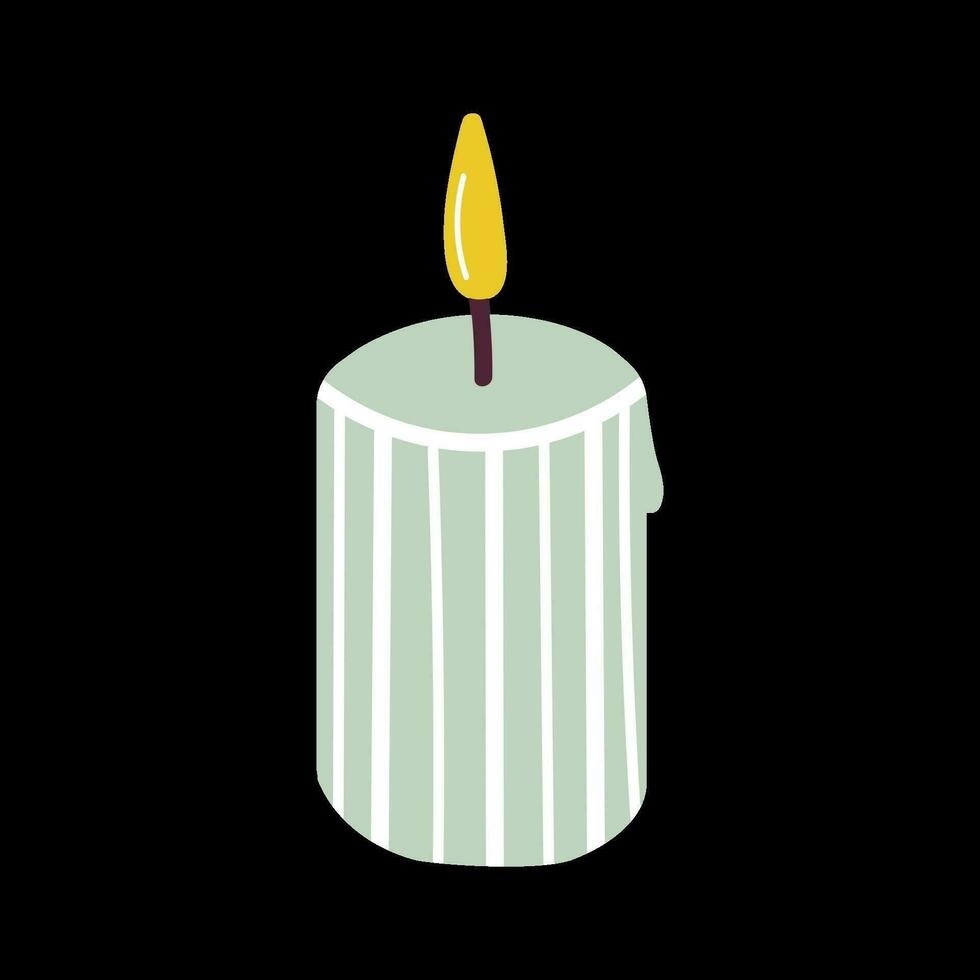 burning candle icon vector