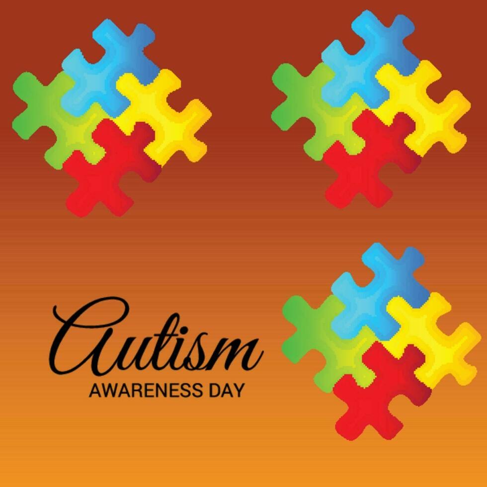 Vector illustration Autism Awareness Day Background.