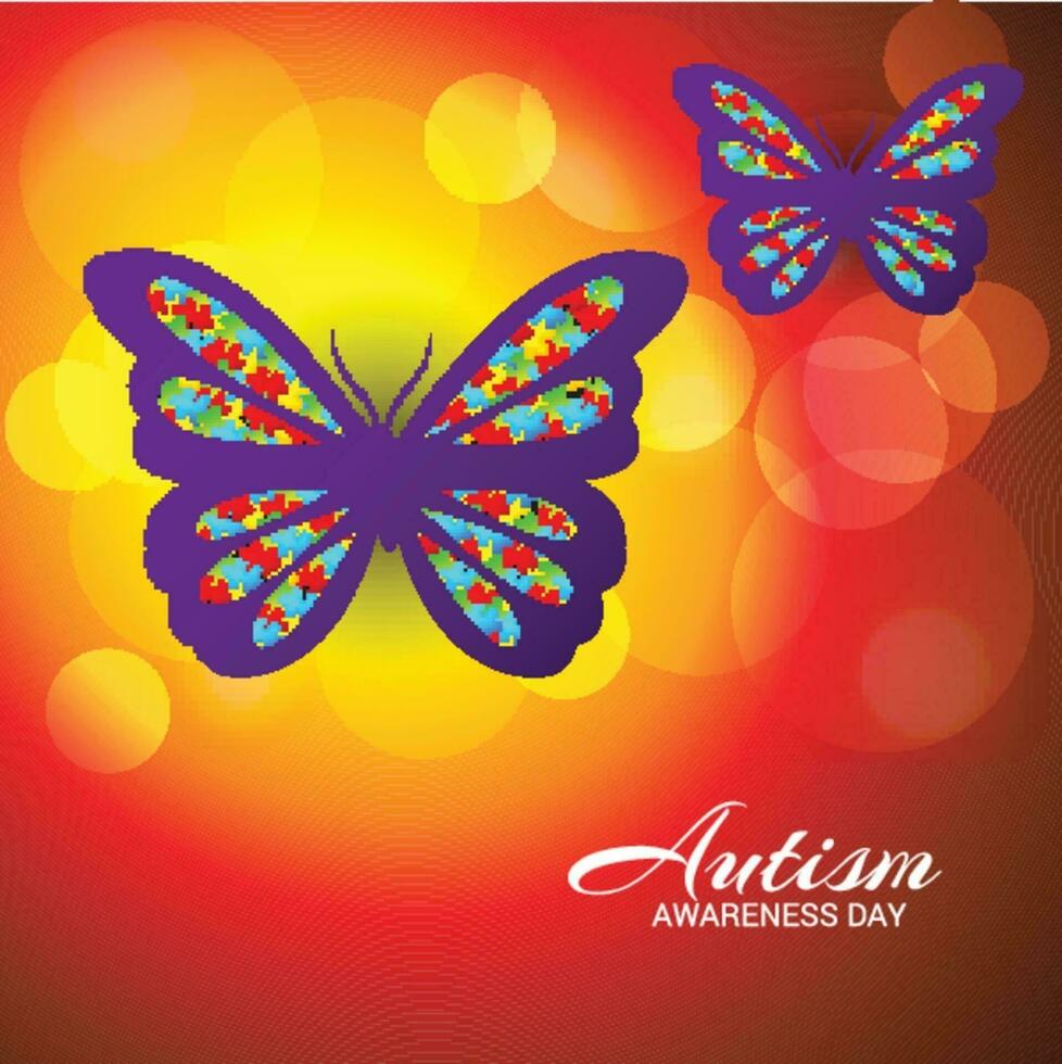 Vector illustration Autism Awareness Day Background.