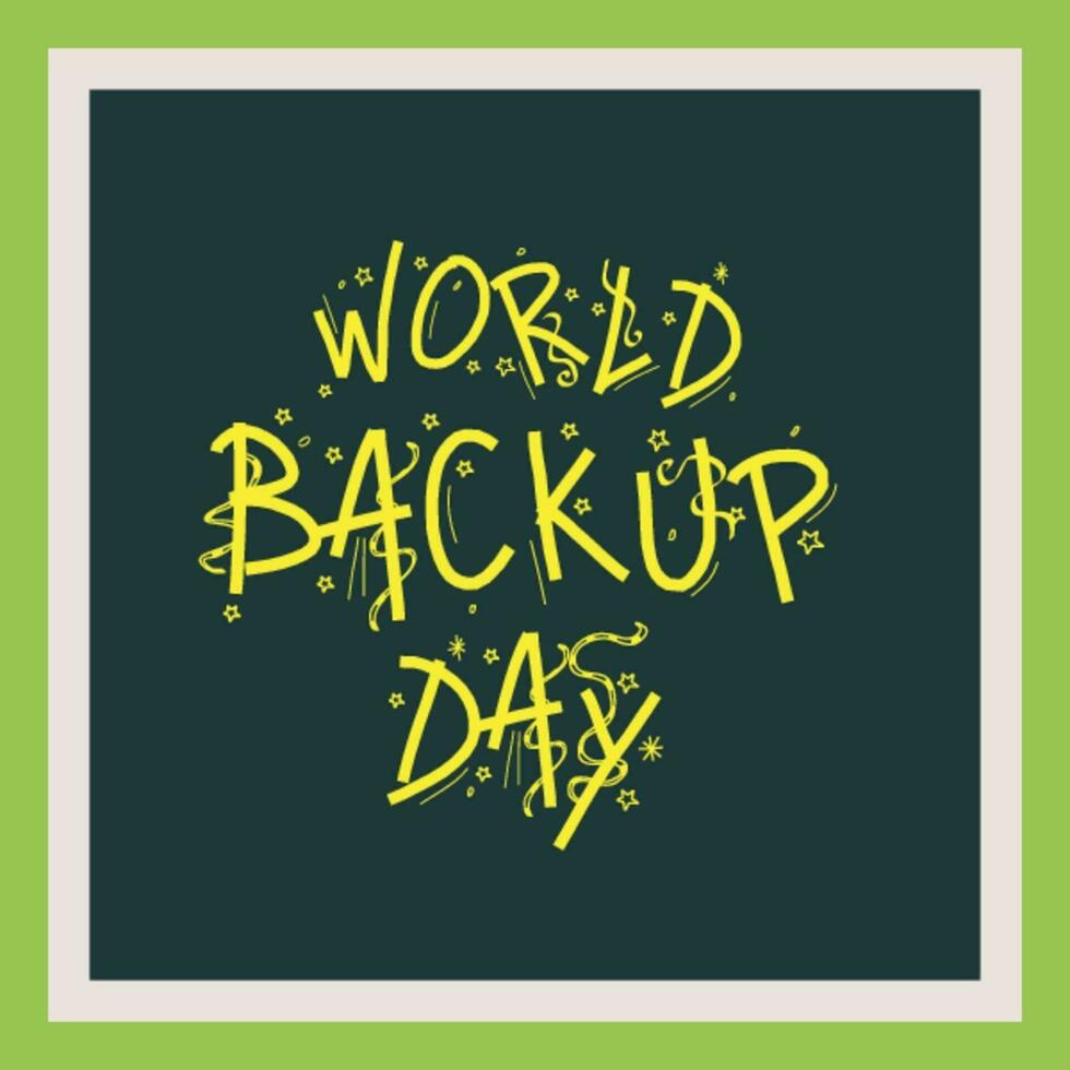 World Backup Day Background. vector