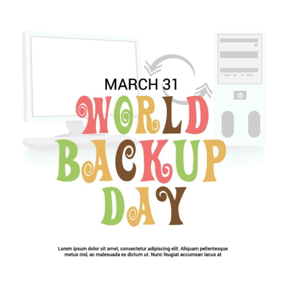 World Backup Day Background. vector