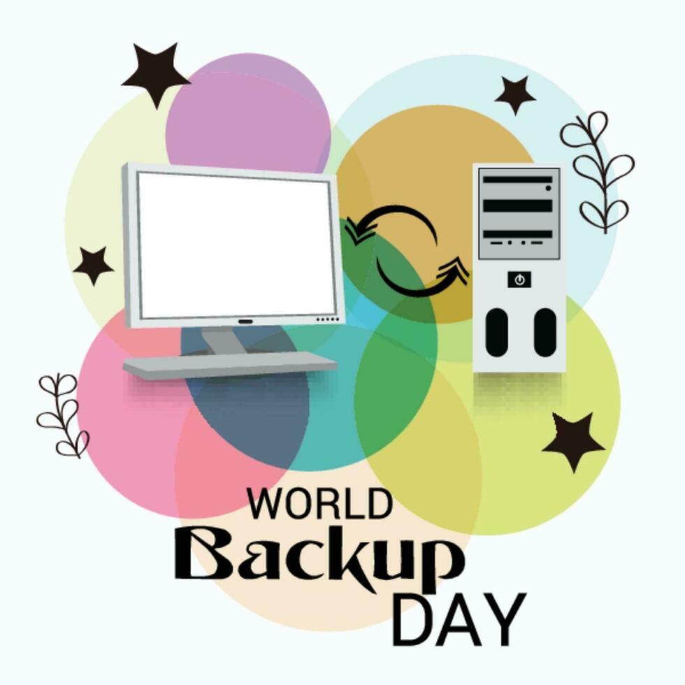 World Backup Day Background. vector