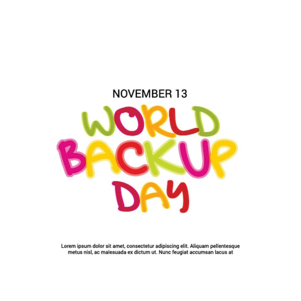 World Backup Day Background. vector