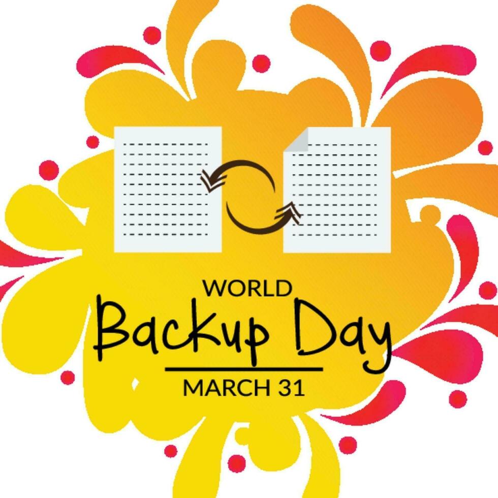 World Backup Day Background. vector