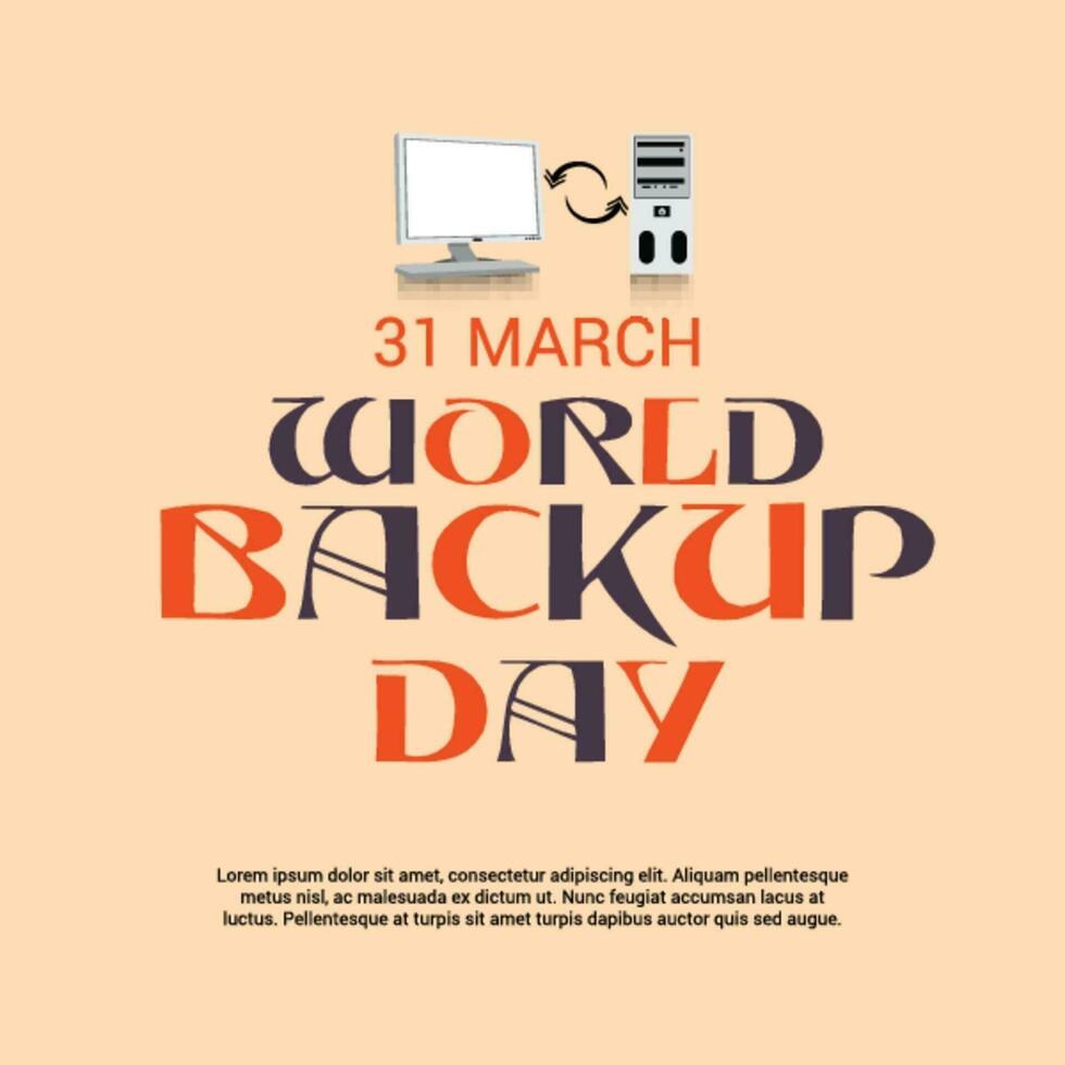 World Backup Day Background. vector