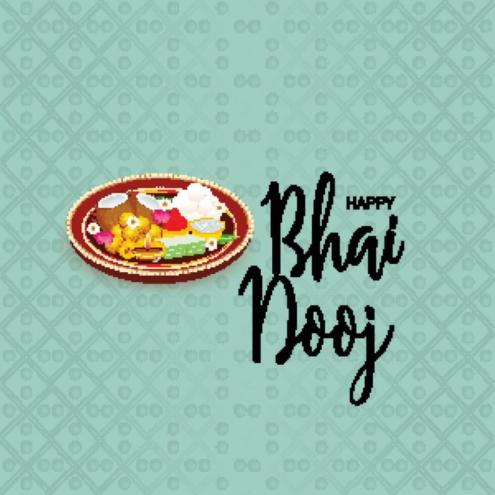 Vector illustration of a Background for indian festival of Happy Bhai Dooj Celebration.