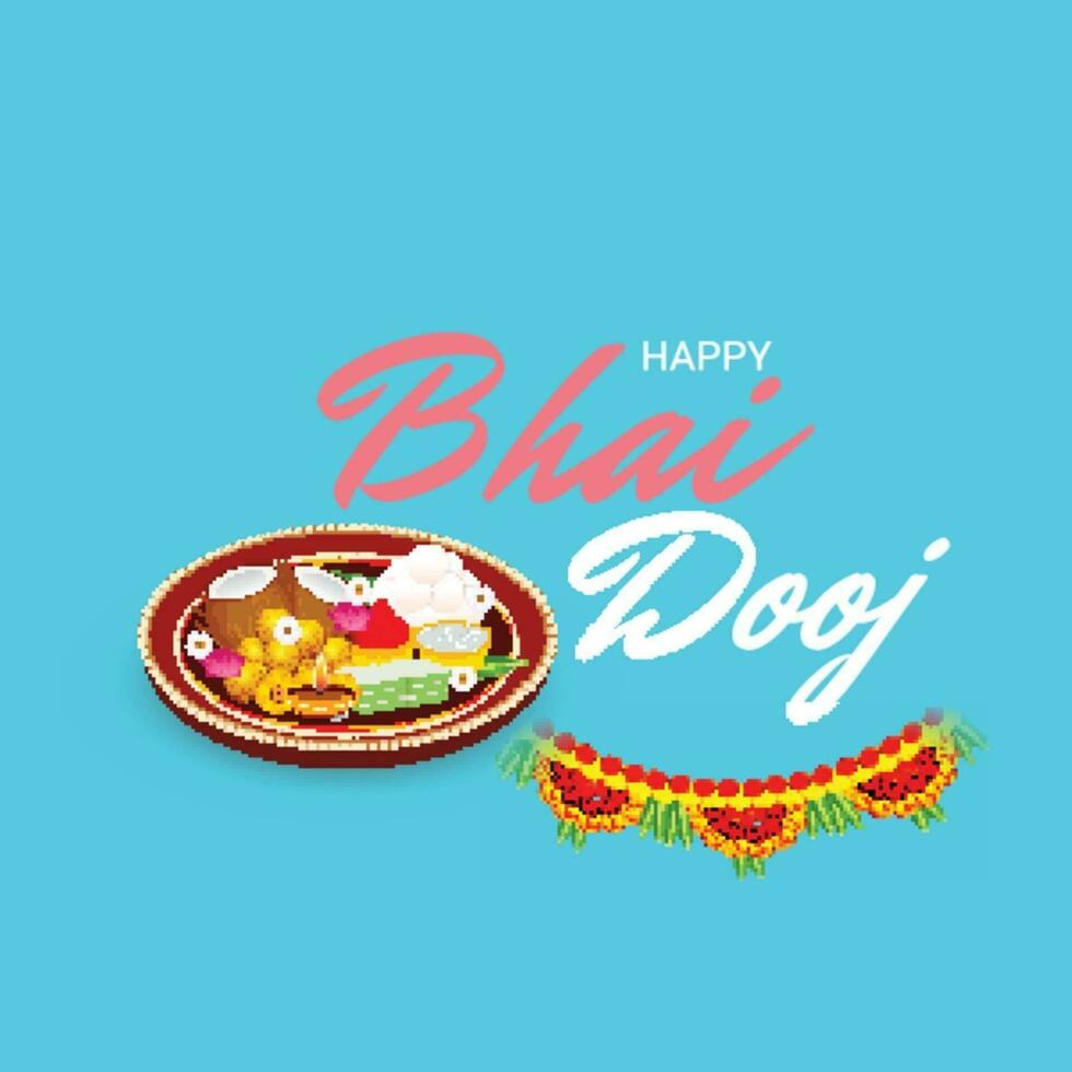 Vector illustration of a Background for indian festival of Happy Bhai Dooj Celebration.