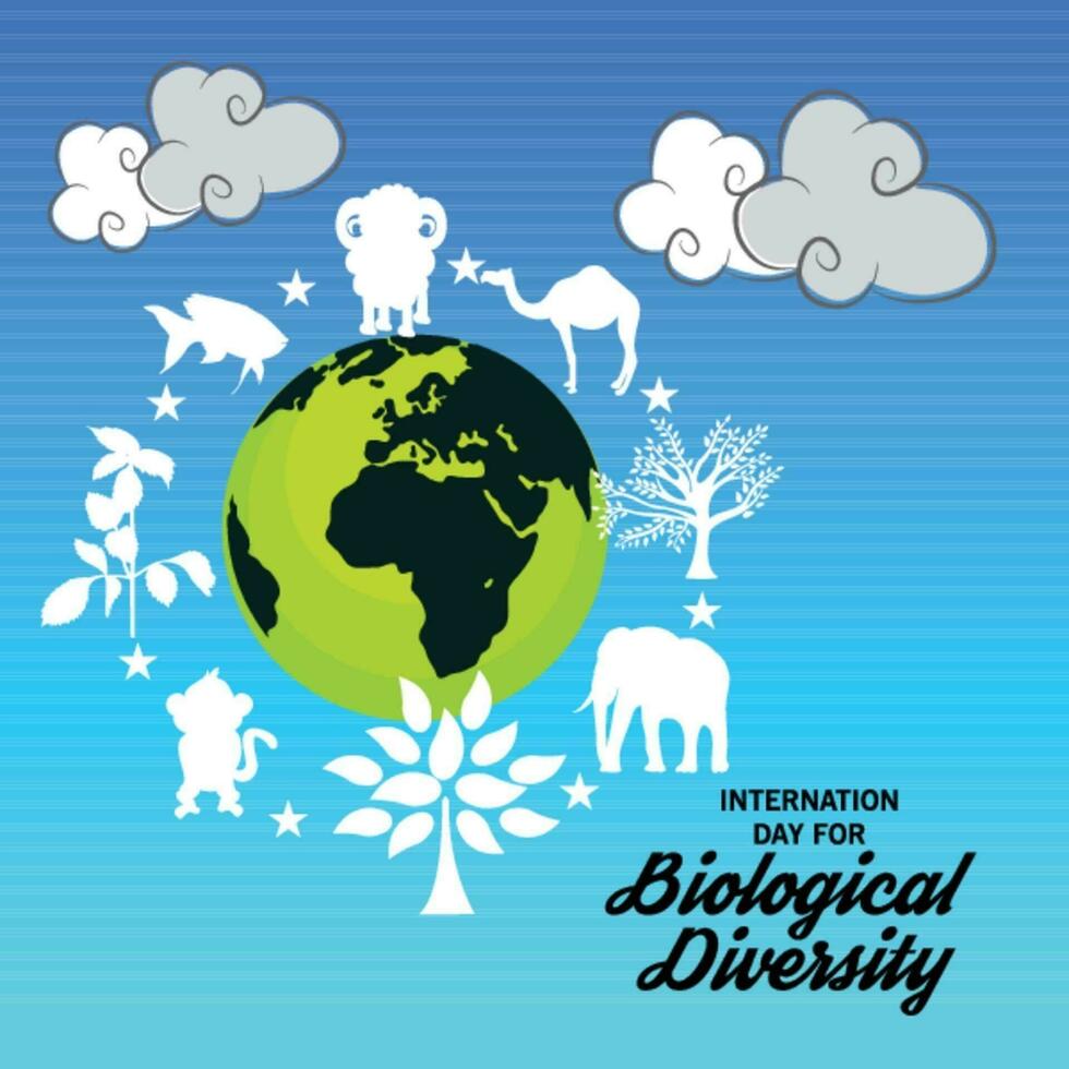 illustration of a Background for International Day for Biological Diversity. vector