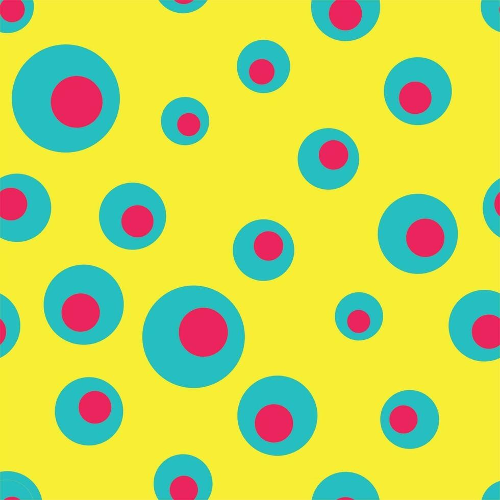 psychedelic groovy pattern with circles vector