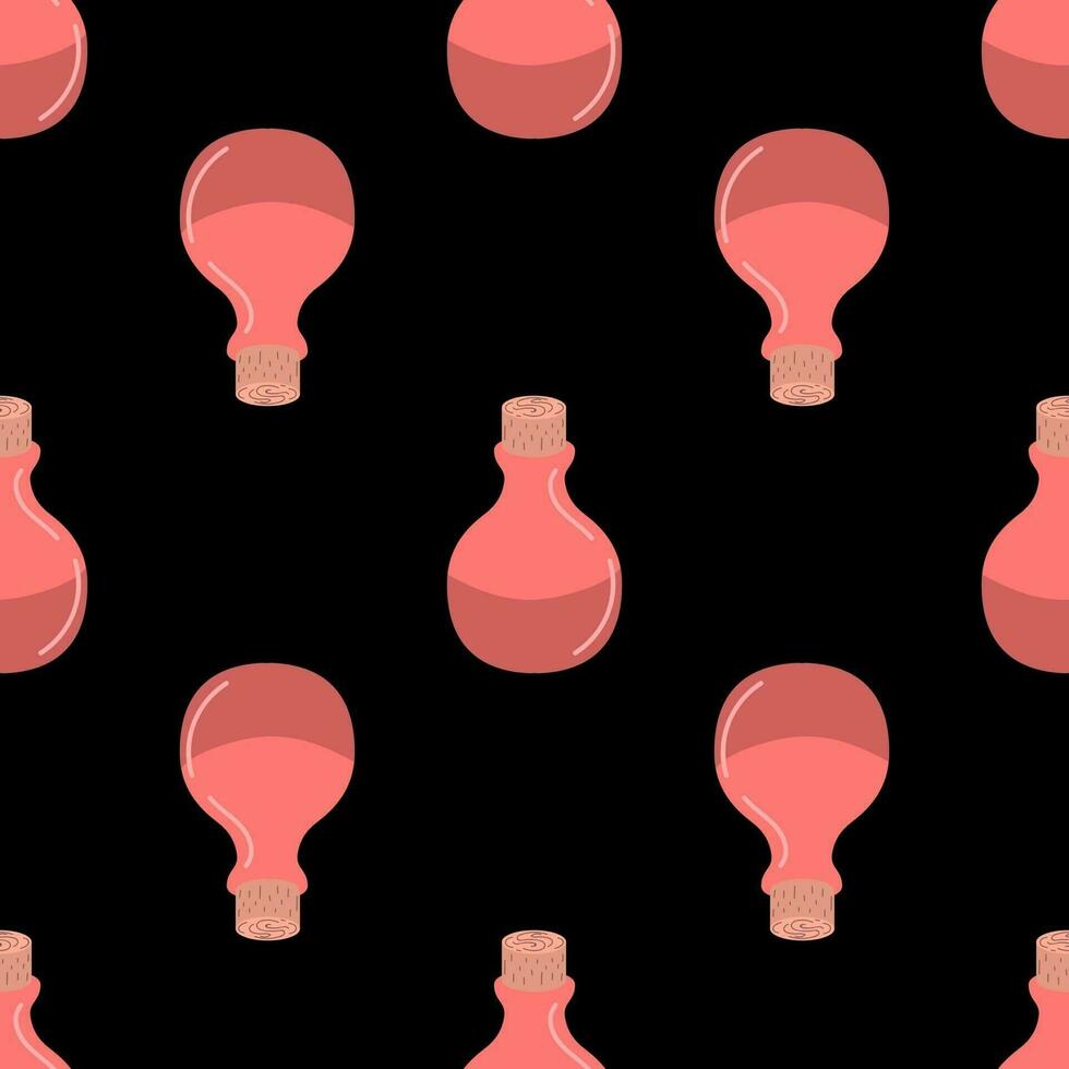 bottles seamless pattern vector