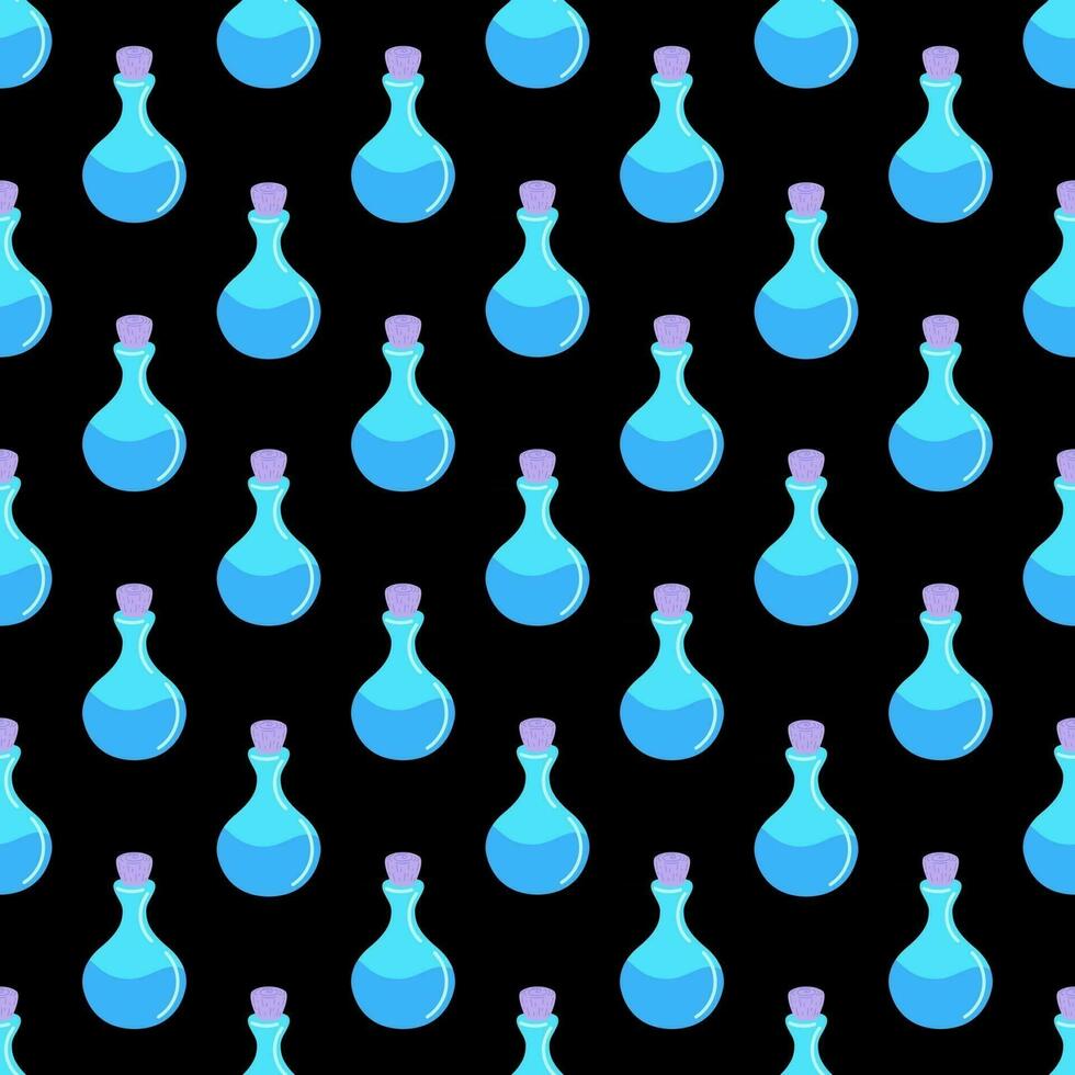 bottles seamless pattern vector