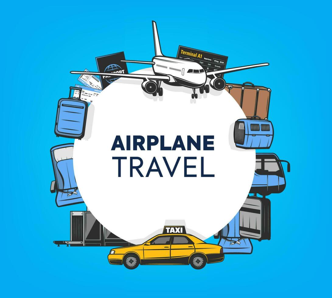 aire viaje y turismo, aerolíneas vuelo póster vector