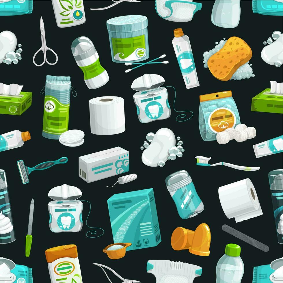 Hygiene and healthcare seamless pattern background vector