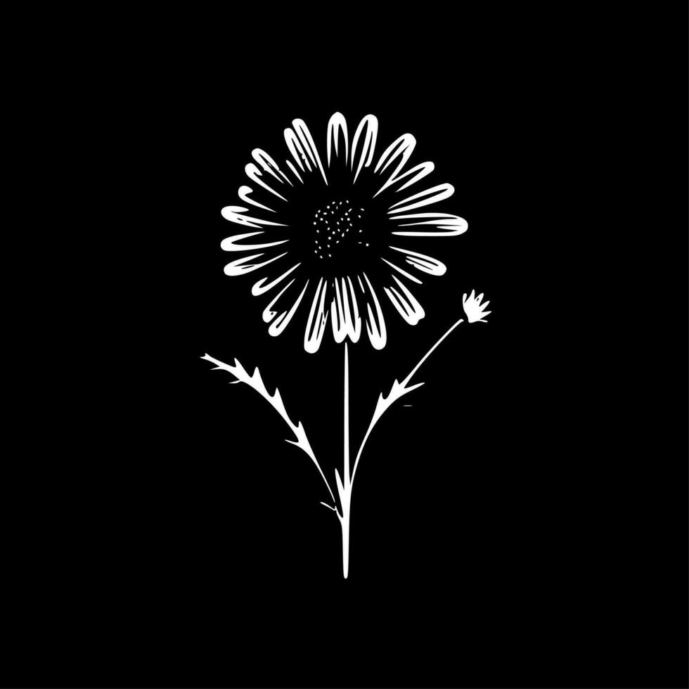 Daisy, Minimalist and Simple Silhouette - Vector illustration