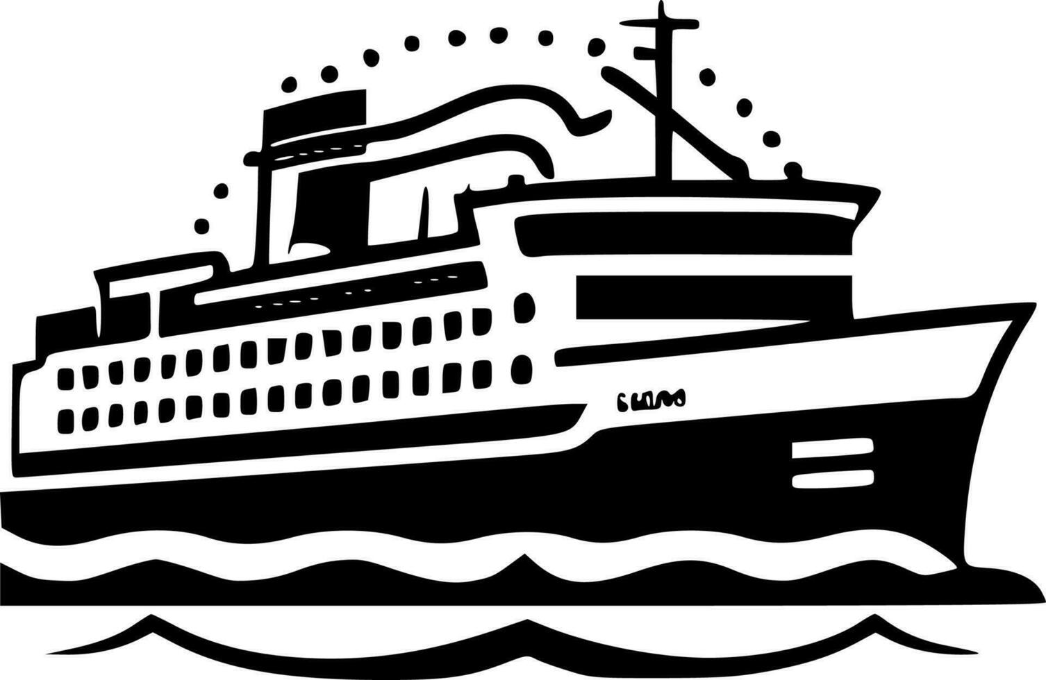 Cruise - Minimalist and Flat Logo - Vector illustration