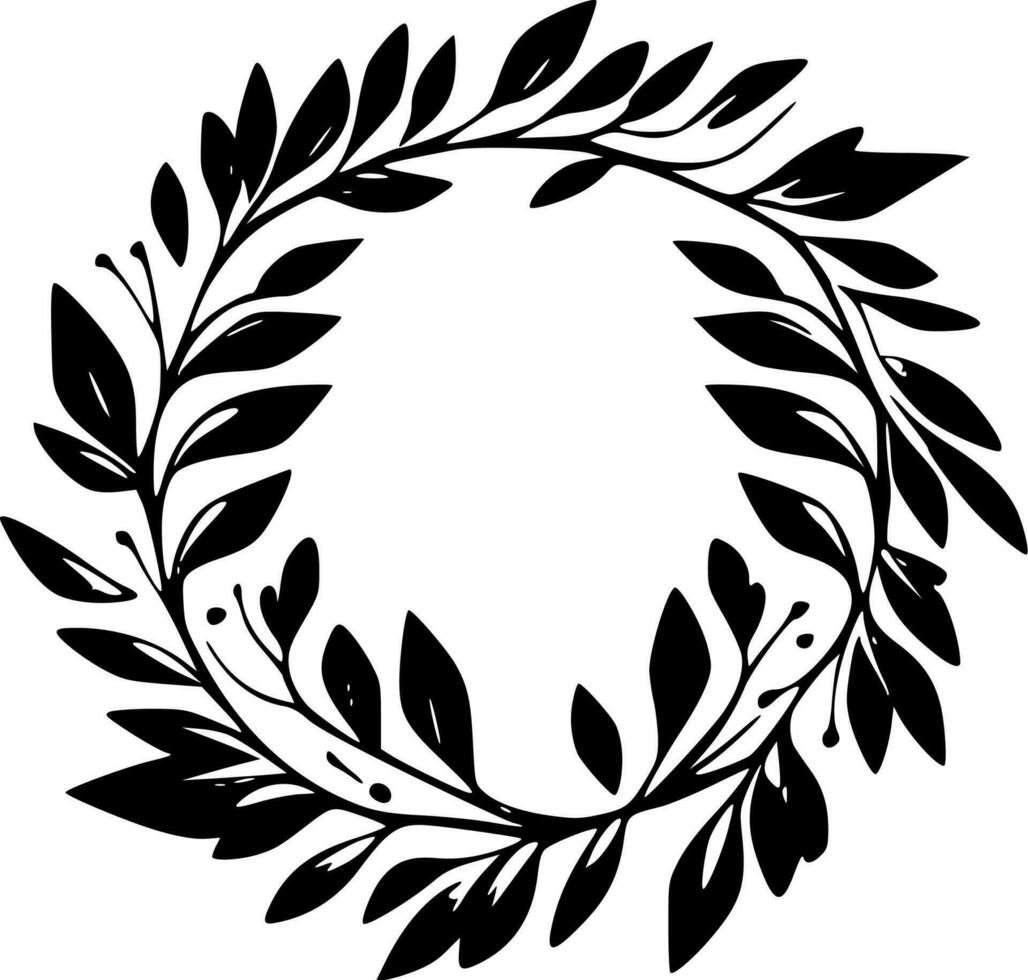 Wreath, Minimalist and Simple Silhouette - Vector illustration