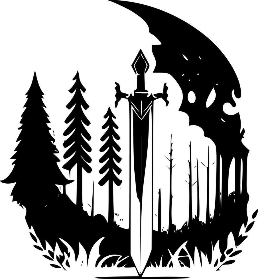 Fantasy, Minimalist and Simple Silhouette - Vector illustration