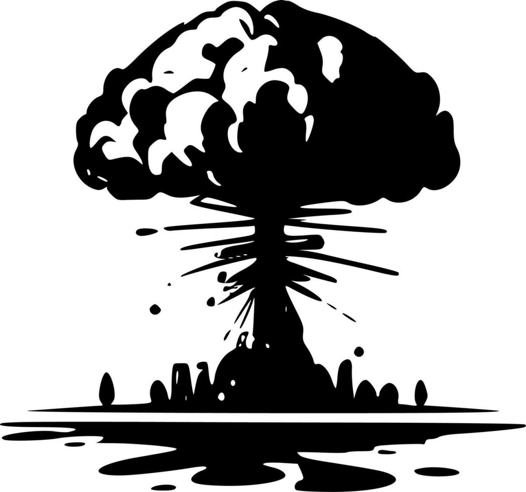Nuclear Explosion - High Quality Vector Logo - Vector illustration ideal for T-shirt graphic