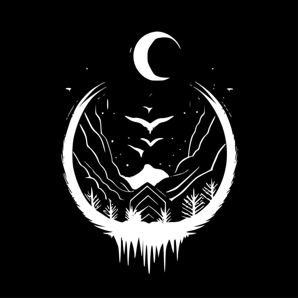 Mystical - Minimalist and Flat Logo - Vector illustration