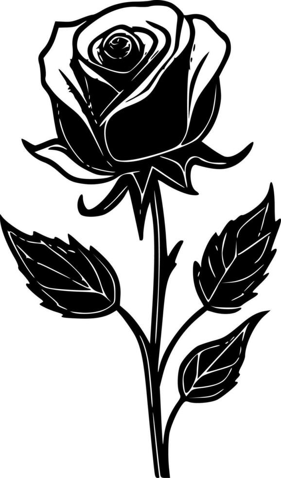 Rose - High Quality Vector Logo - Vector illustration ideal for T-shirt graphic