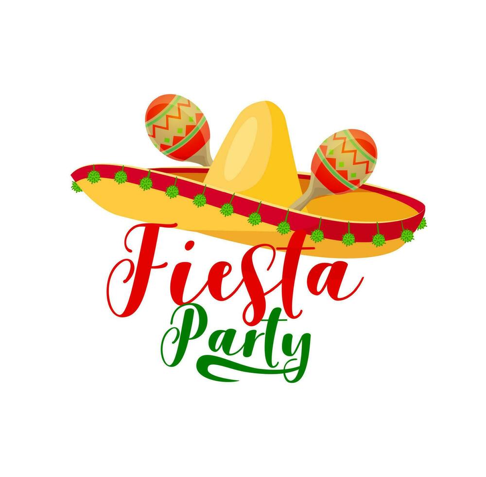 Fiesta party, mexican holiday celebration vector