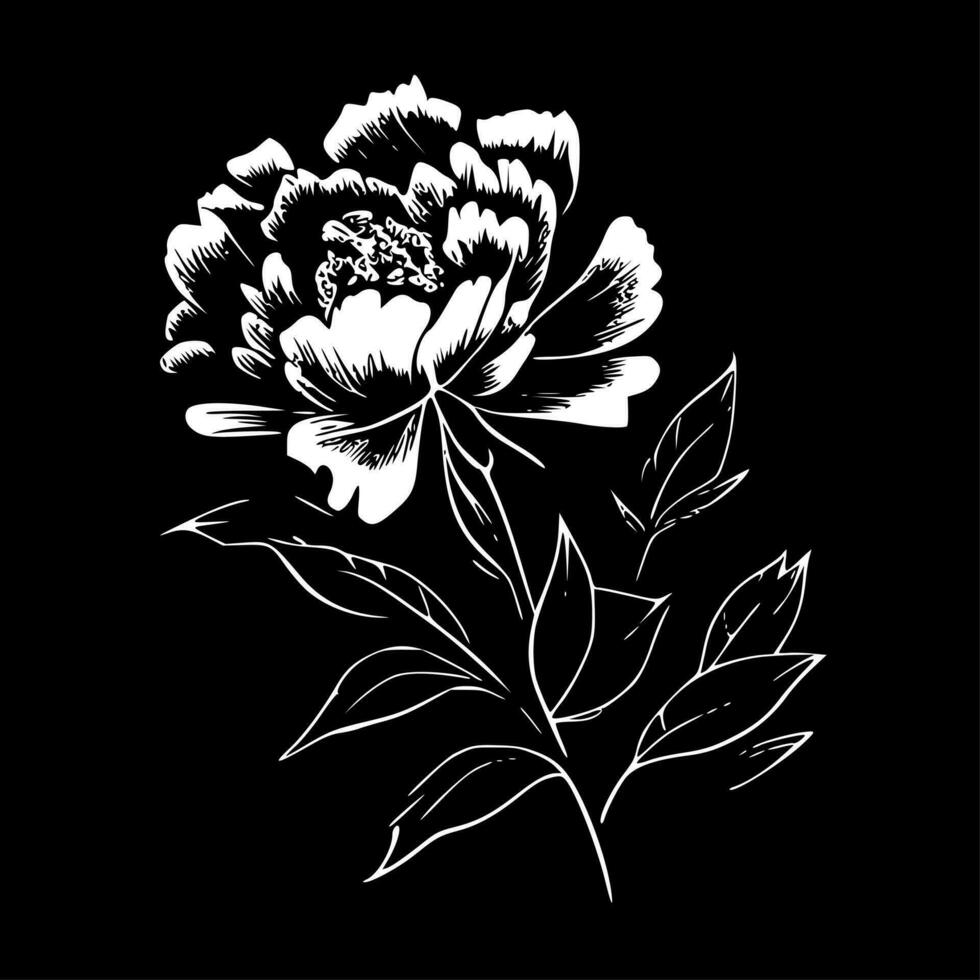 Peony - High Quality Vector Logo - Vector illustration ideal for T-shirt graphic