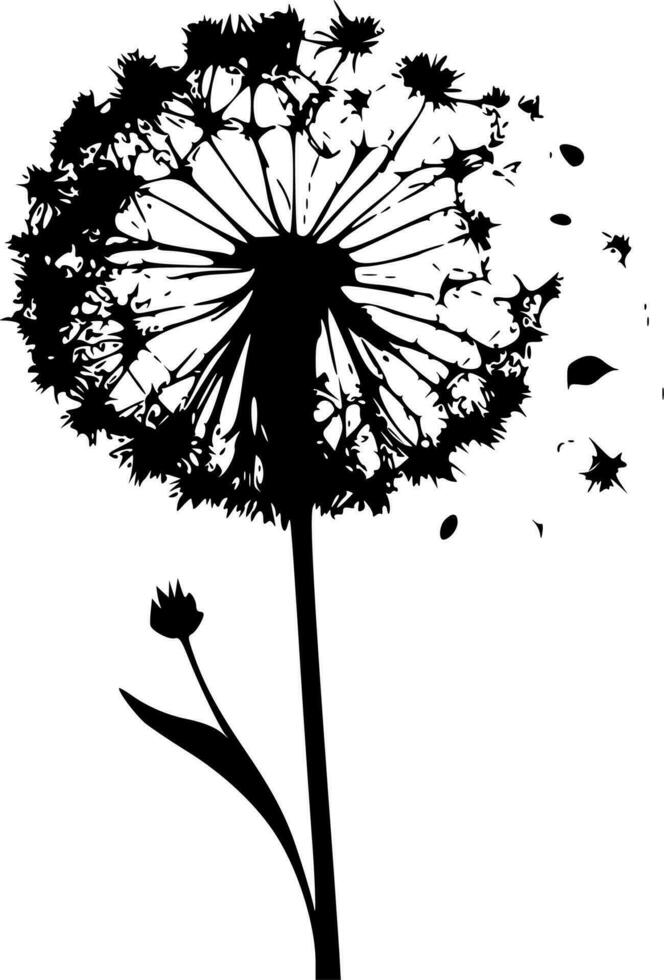 Dandelion - Minimalist and Flat Logo - Vector illustration