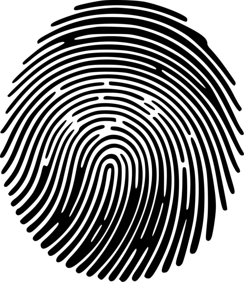 Fingerprint - Minimalist and Flat Logo - Vector illustration