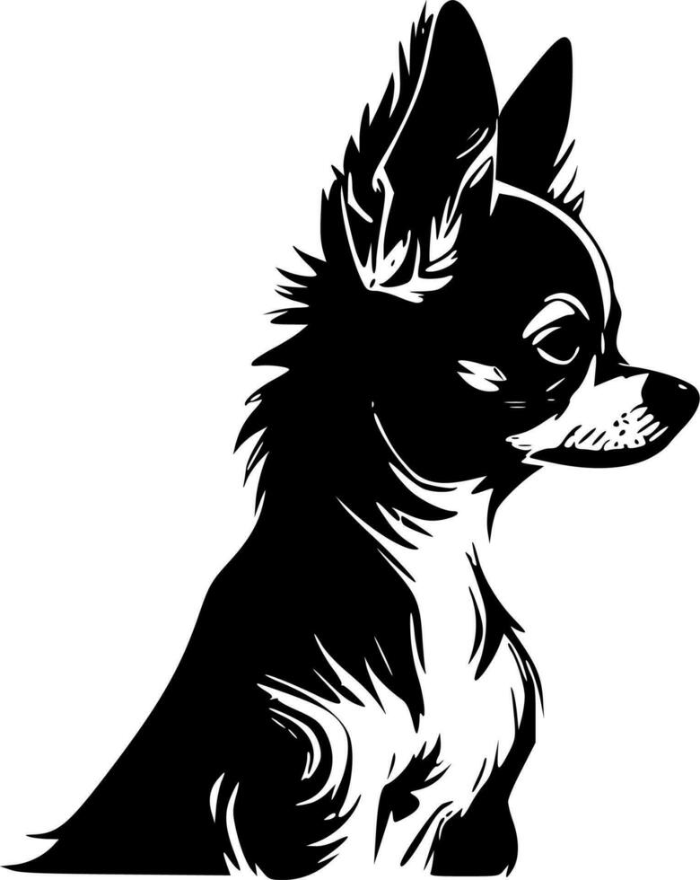 chihuahua, minimalista y sencillo silueta - vector ilustración