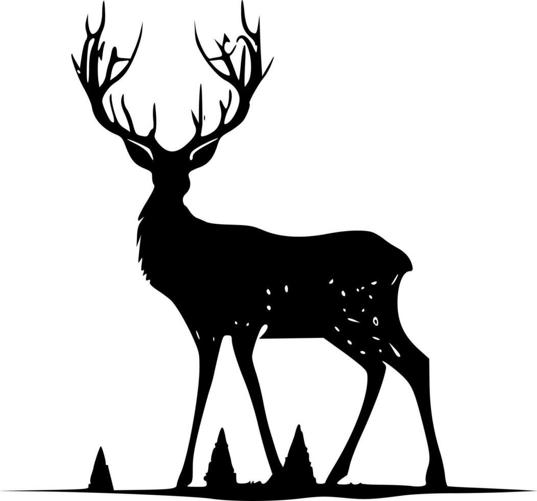Deer - Minimalist and Flat Logo - Vector illustration