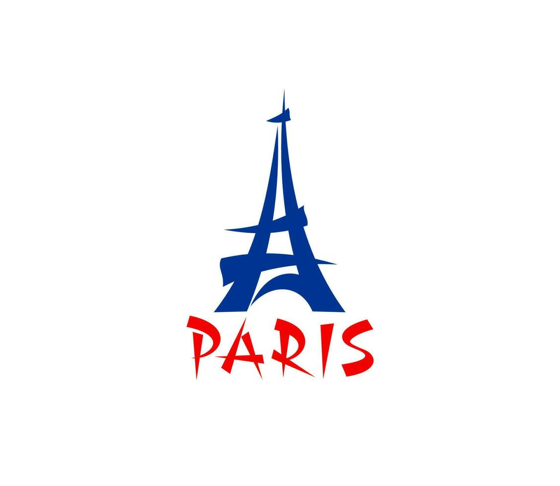 París eiffel torre icono, Francia punto de referencia símbolo vector