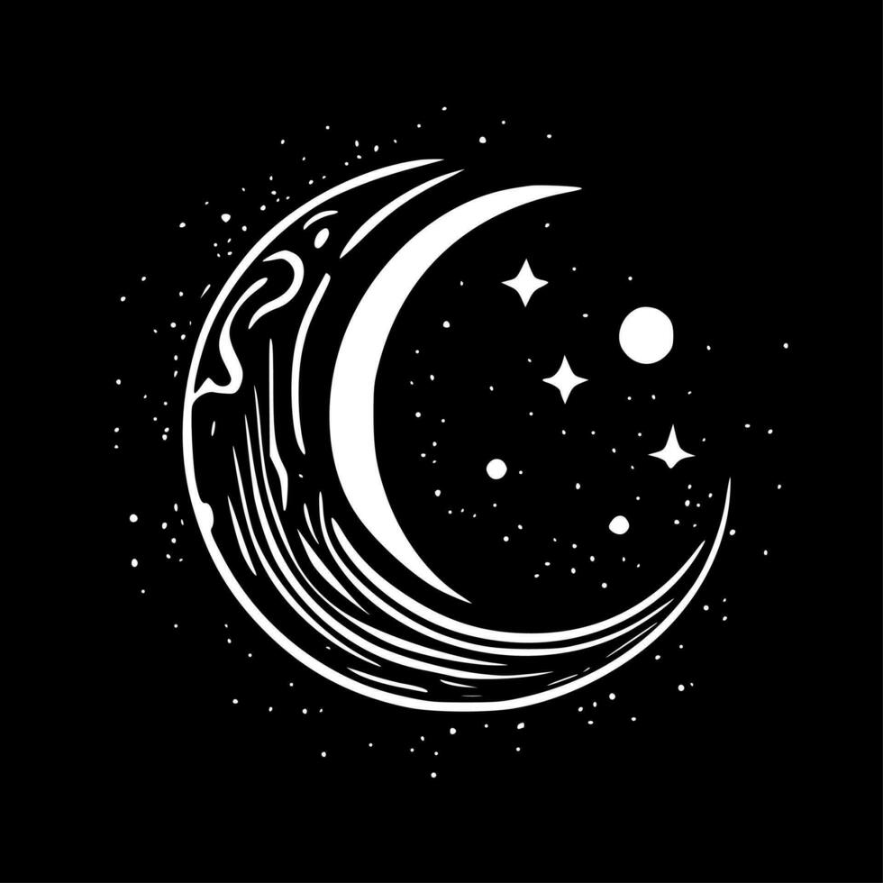 Celestial - Black and White Isolated Icon - Vector illustration