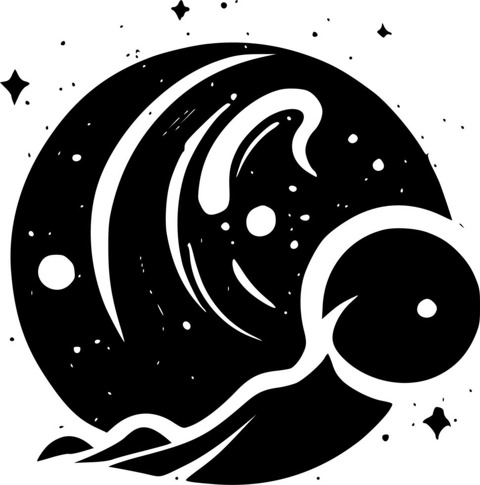 Galaxy - Minimalist and Flat Logo - Vector illustration