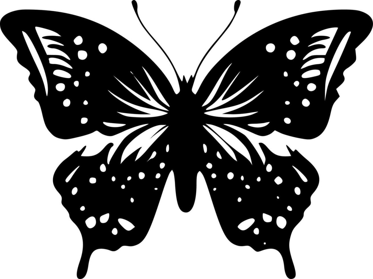 mariposa - minimalista y plano logo - vector ilustración