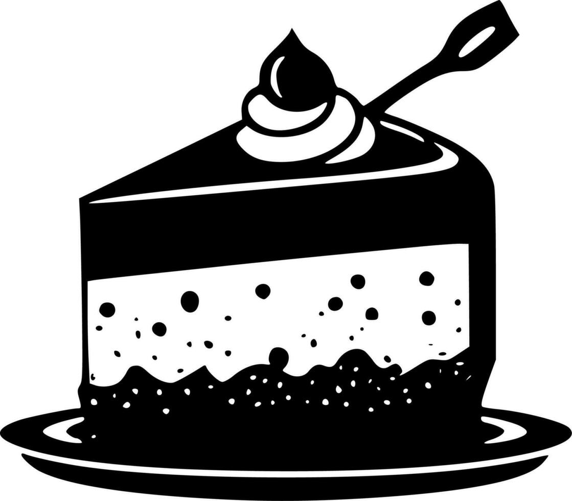 Cake, Minimalist and Simple Silhouette - Vector illustration