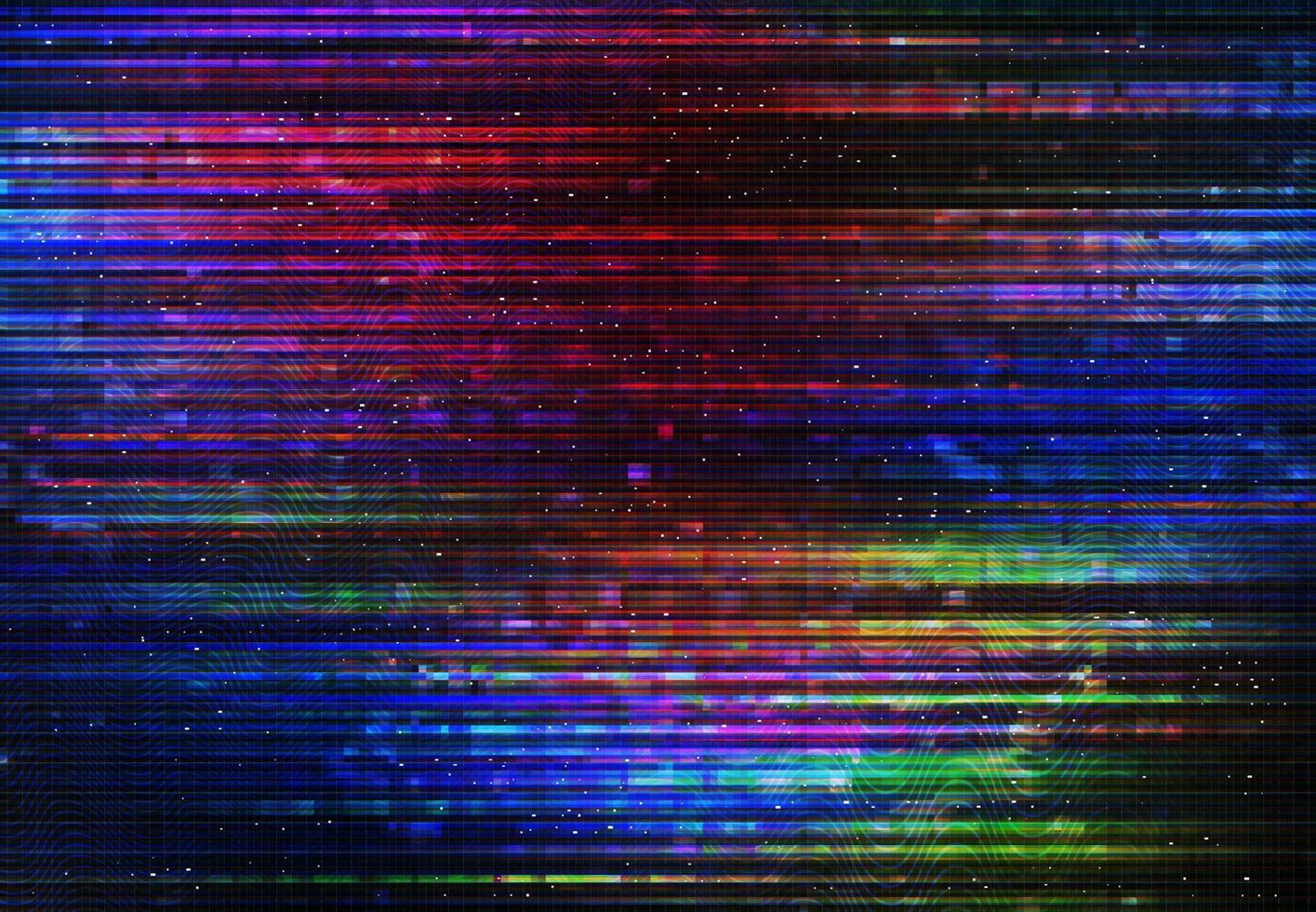 Glitch effect digital color distortion screen vector