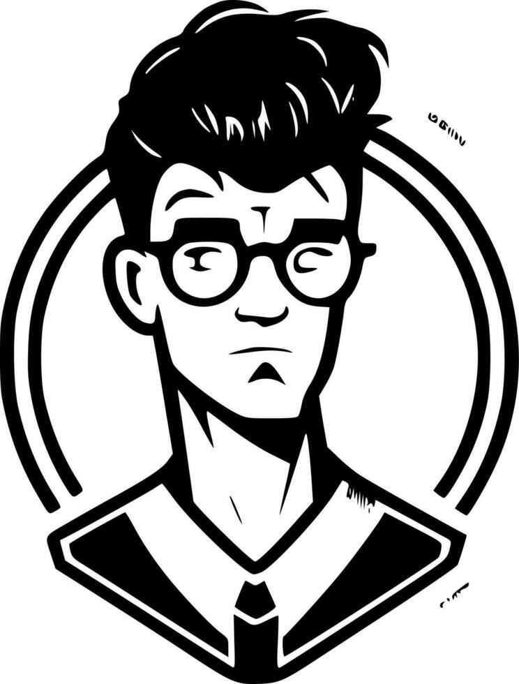 Varsity, Black and White Vector illustration