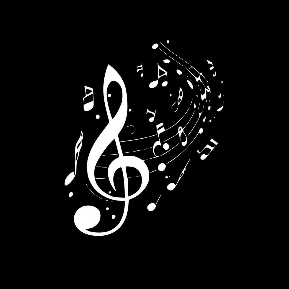 Music Notes - Minimalist and Flat Logo - Vector illustration