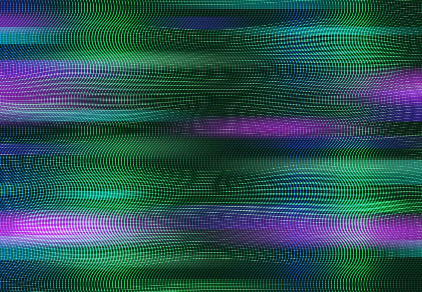 Old TV glitch noise screen rainbow background vector