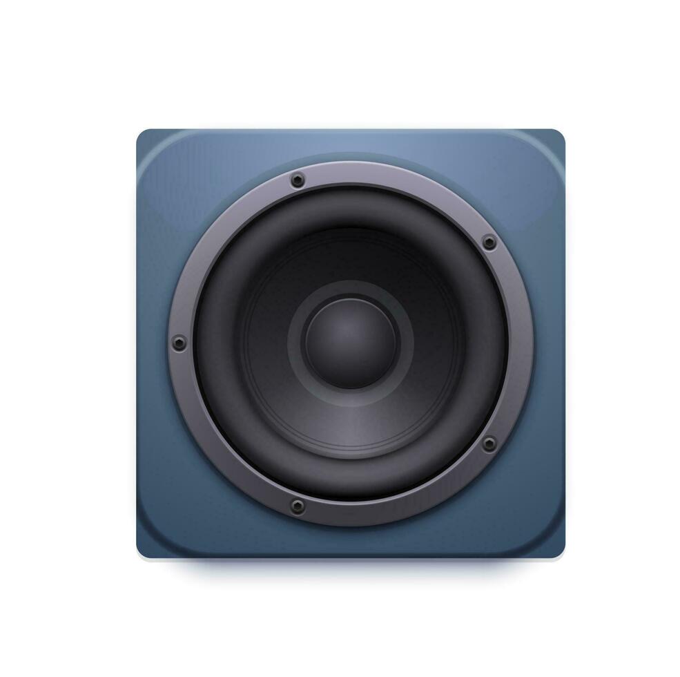 Sound speaker icon, audio music stereo system vector