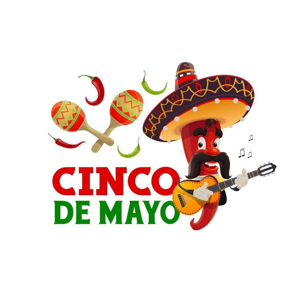 cinco Delaware mayonesa Mariachi personaje, mexicano fiesta vector