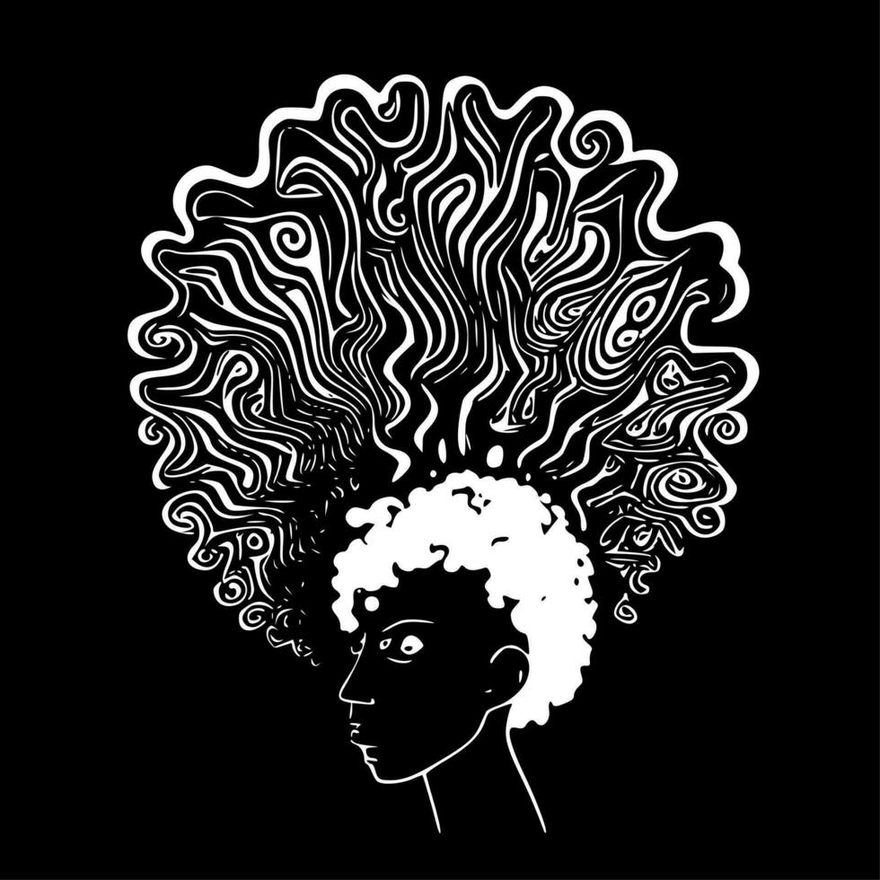 Psychedelic - Minimalist and Flat Logo - Vector illustration
