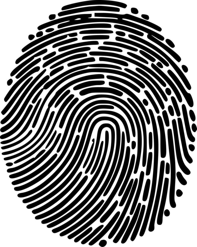 Fingerprint - Minimalist and Flat Logo - Vector illustration