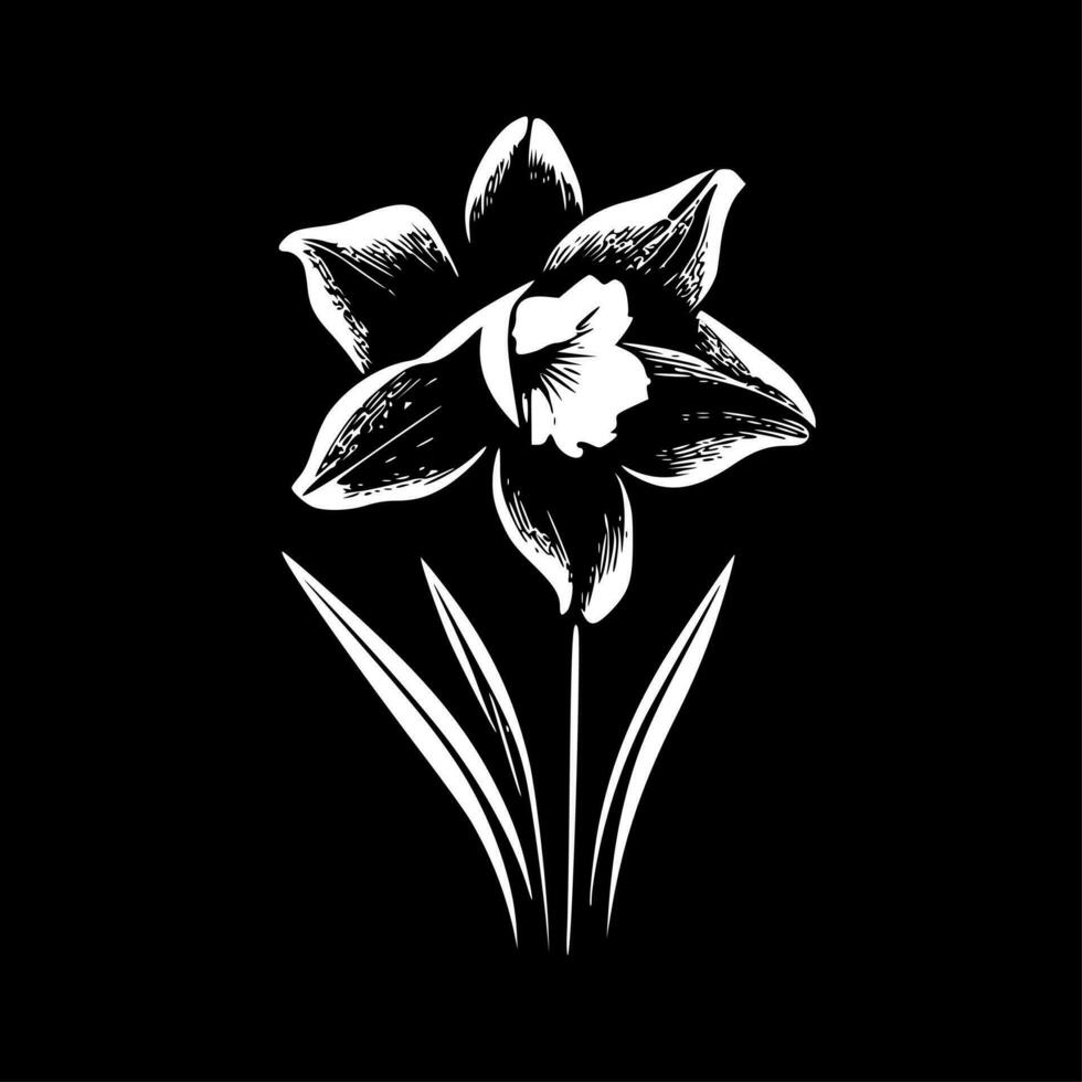 Daffodil, Minimalist and Simple Silhouette - Vector illustration